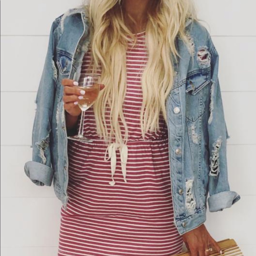 Abercrombie & Fitch Red Stripe Dress